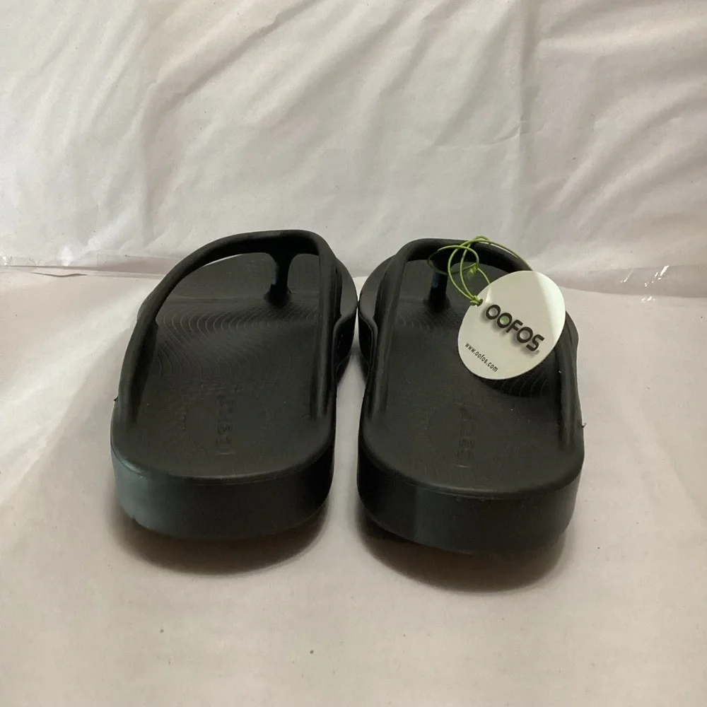 Oofos unisex original Black Flip Flop Sandals man’s size 7 women’s size 9 - Picture 5 of 9